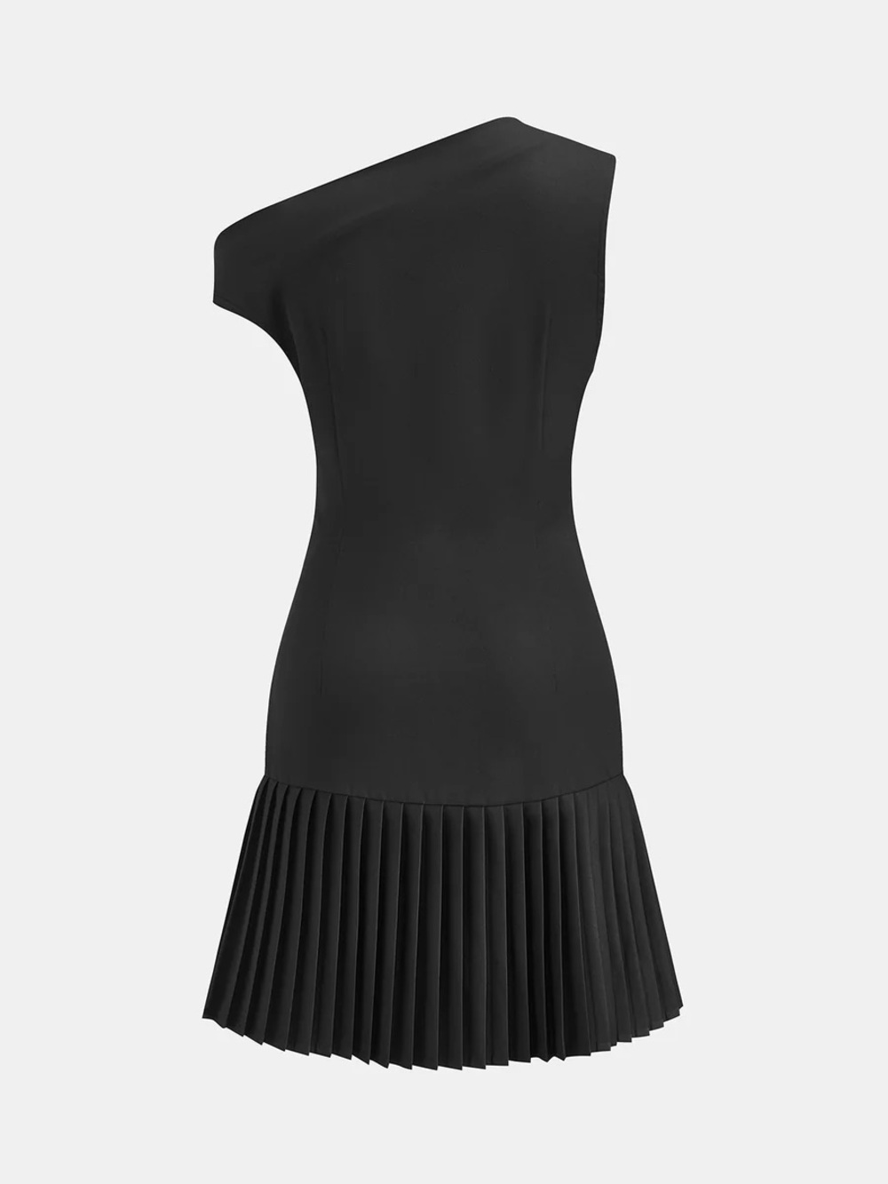 Commense Off Shoulder Ruched Pleated Mini Dress - Picture 3 of 12